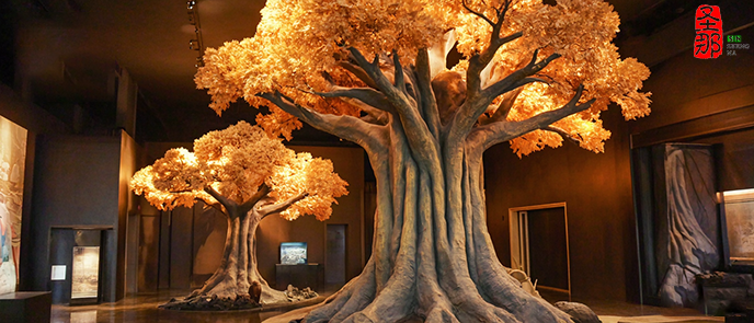 卡通仿真樹包柱子